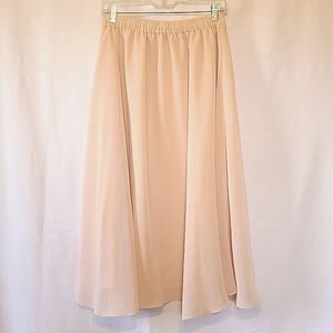 Pale Pink Chiffon Skirt, Roaman's, 14W